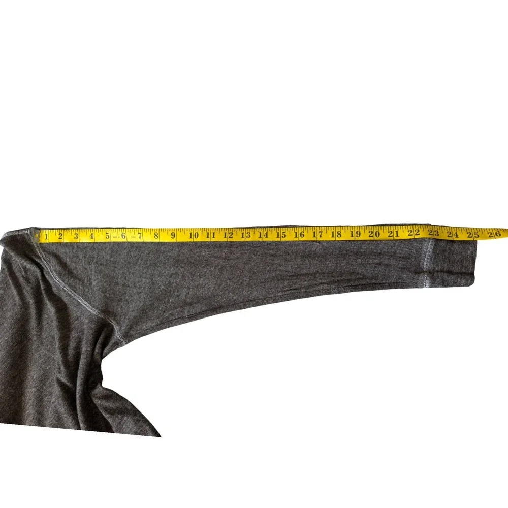 Reclaim Mens Charcoal Gray Heather Long Sleeve Thermal Shirt FK002 Size M - Picture 6 of 7